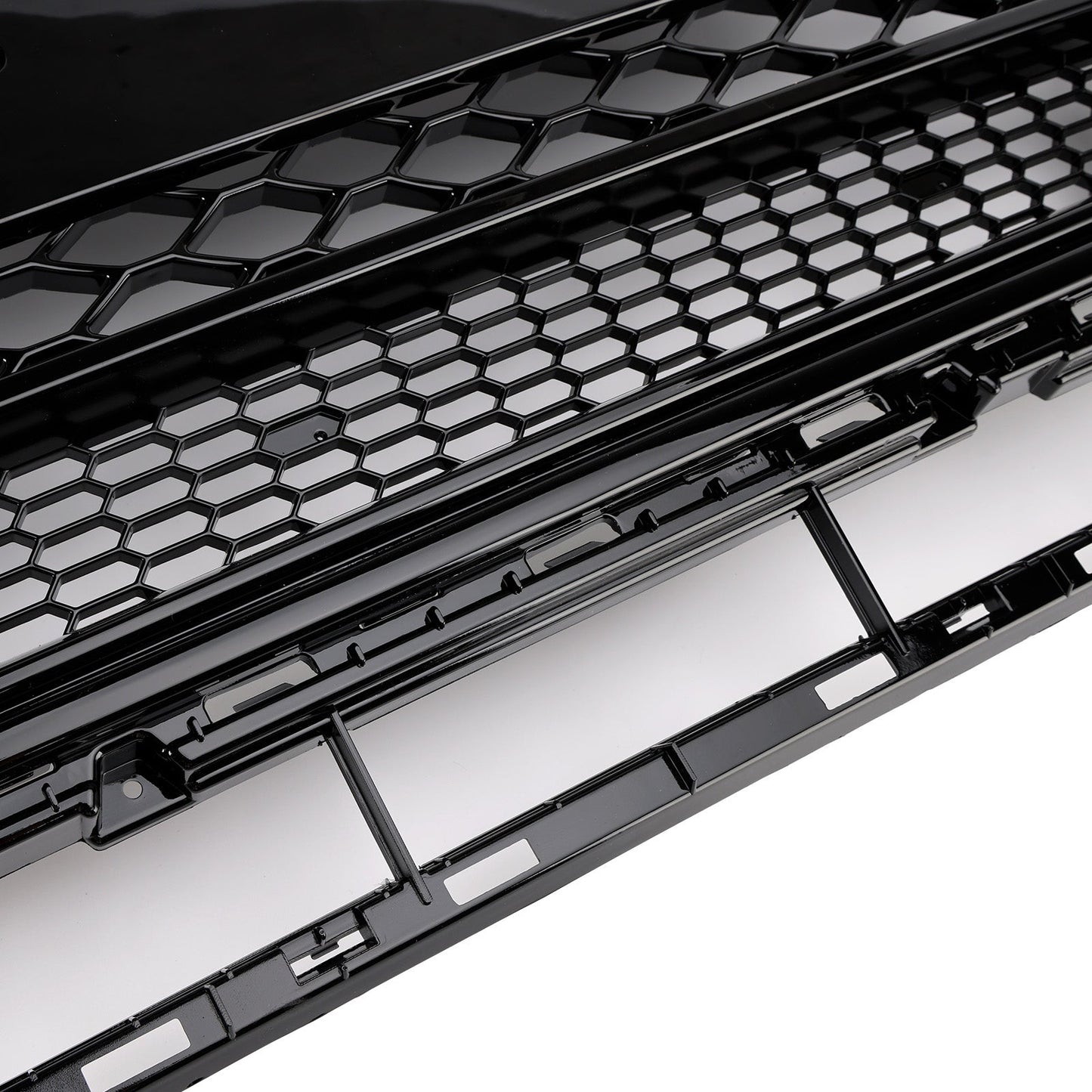 Griglia paraurti anteriore a nido d'ape nera lucida adatta per Audi Q5 2013-2017