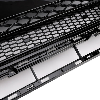 Griglia paraurti anteriore a nido d'ape nera lucida adatta per Audi Q5 2013-2017