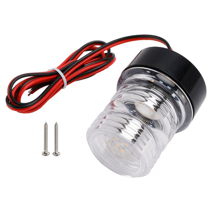 Luce di segnalazione di navigazione a LED da 2,7 W, per ancora, imbarcazione, lampada rotonda, barca, yacht, IP66