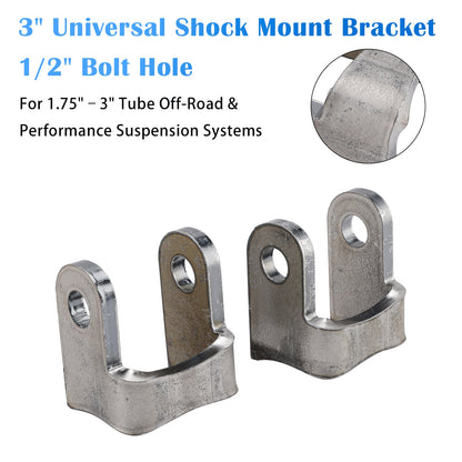 Staffa di montaggio ammortizzatore universale da 3"" con foro per bullone da 1/2"" per sospensioni ad alte prestazioni da 1,75"" a 3"".
