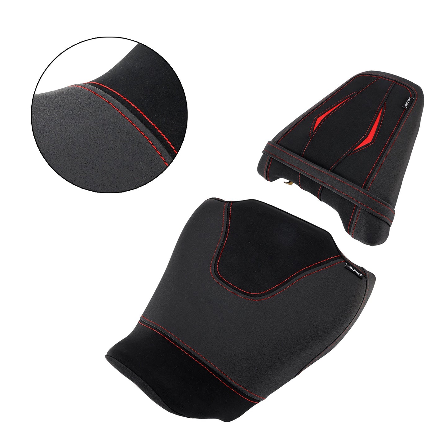 2024-2025 Per Honda Cb650R Cbr650R Parte anteriore inferiore con sedile posteriore conducente passeggero nero2