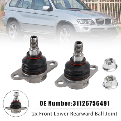 2x Giunto sferico anteriore inferiore posteriore 31126756491 per BMW X5 E53 2000-2006 Tutti i modelli