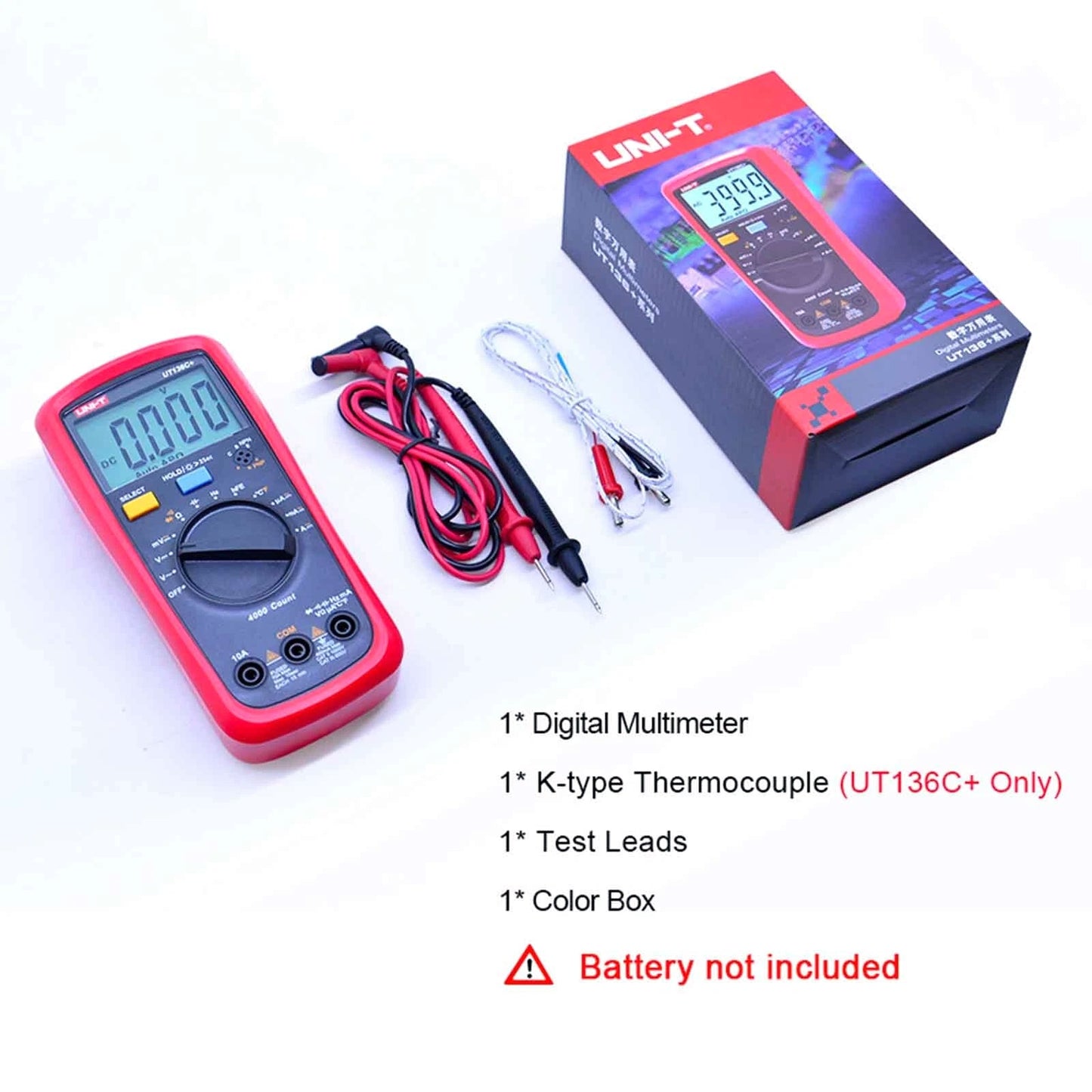 Multimetro digitale UT136C+ Tester Voltmetro CC Amperometro Ohm