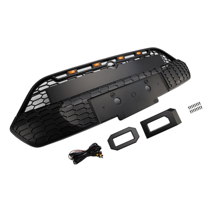 2013-2017 Ford Transit Custom Griglia per paraurti anteriore nera opaca con LED