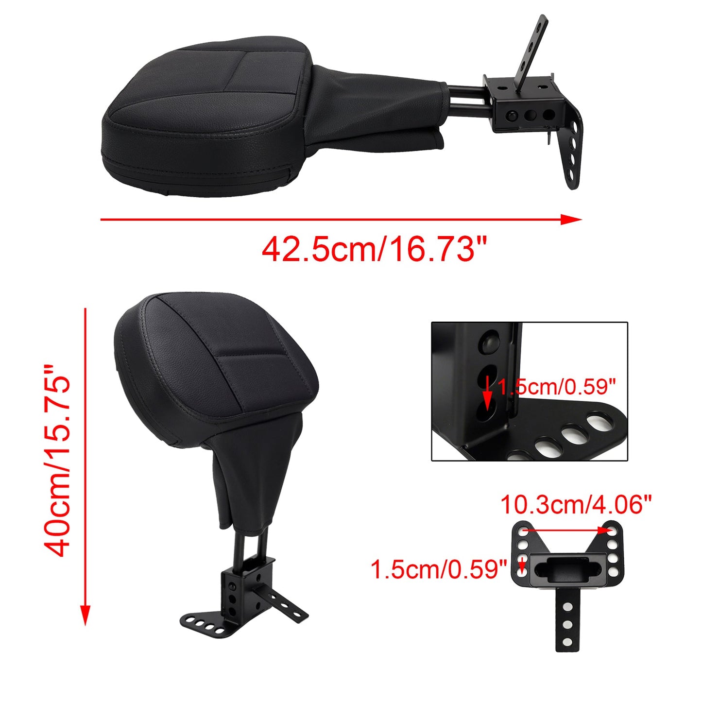 Cuscino per schienale conducente Street Electra Road Glide Road King Tri Glide 1988-2008