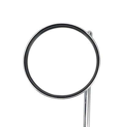 Coppia di specchietti universali per moto da 4"" cromati con morsetto - rotondi per barre da 7/8""