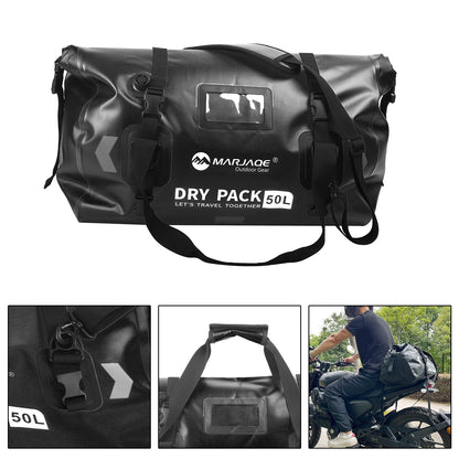 Borsa laterale universale per bagagli in PU da 50 litri per motocicletta, colore: GialloB