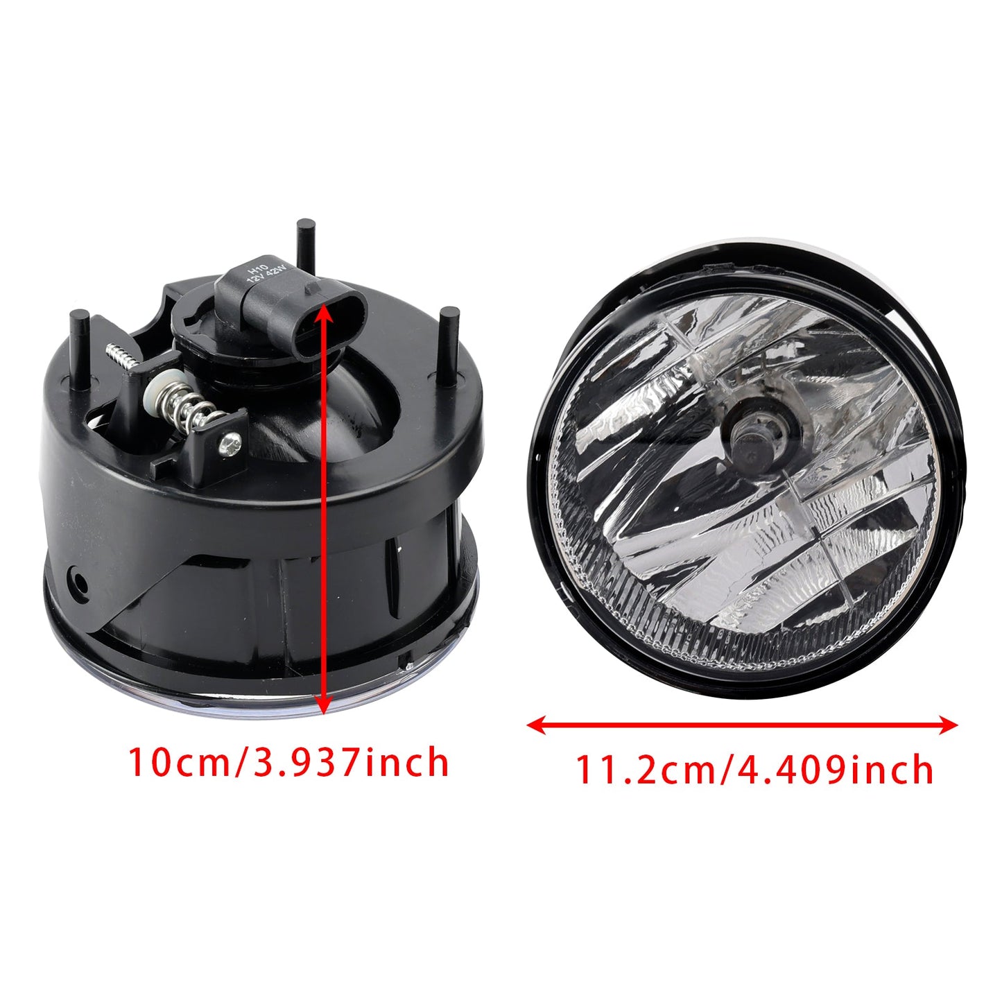 Coppia di fari fendinebbia anteriori con lampadine per Ford Expedition 2007-2014, lenti trasparenti