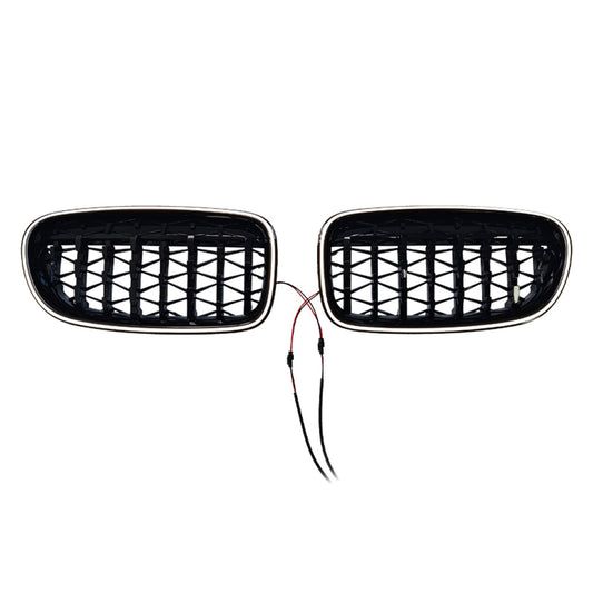 Griglia paraurti a doppio rene nera lucida per BMW Serie 5 F10 F11 2010-2016