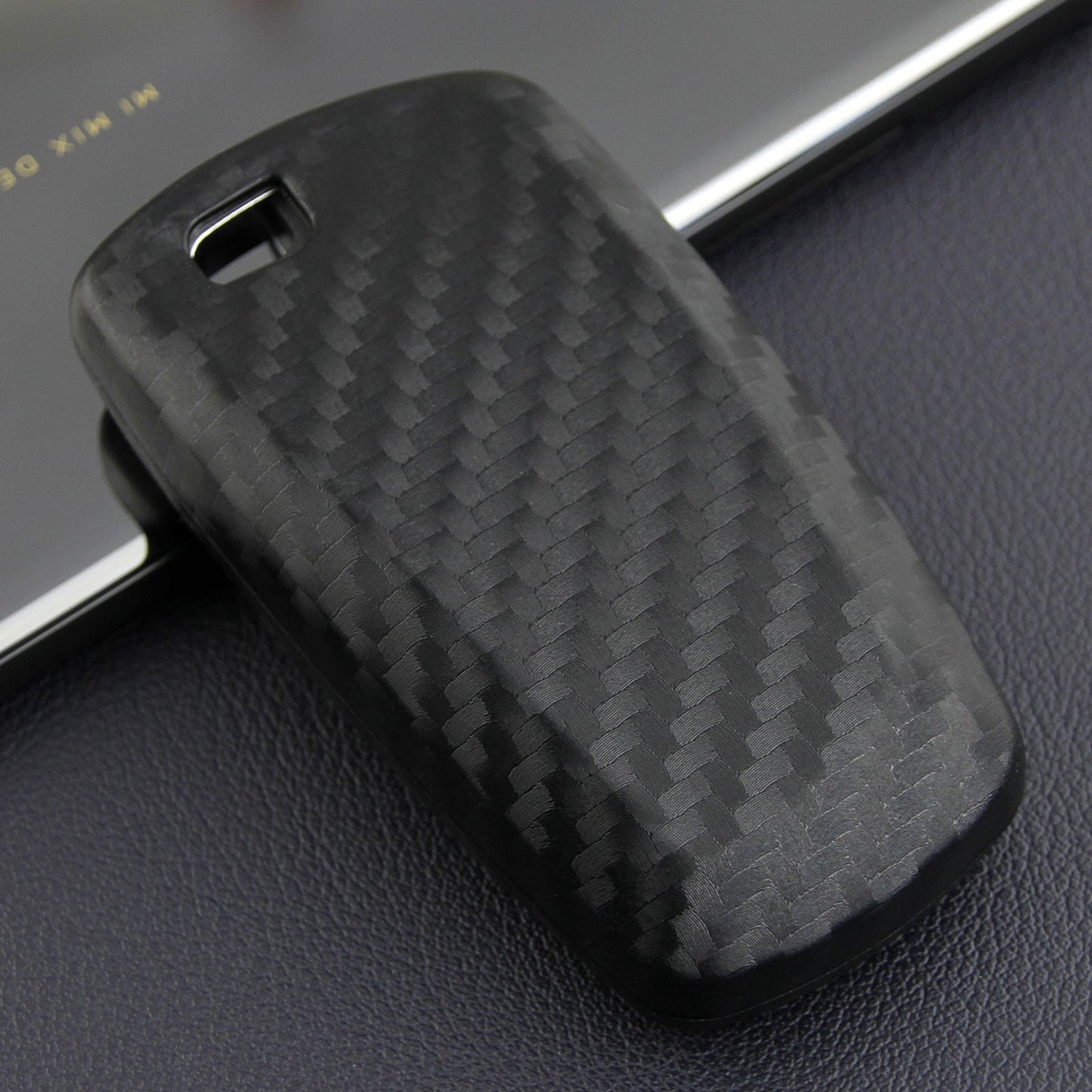 Custodia in pelle e silicone per chiave auto con fibbia per BMW Square