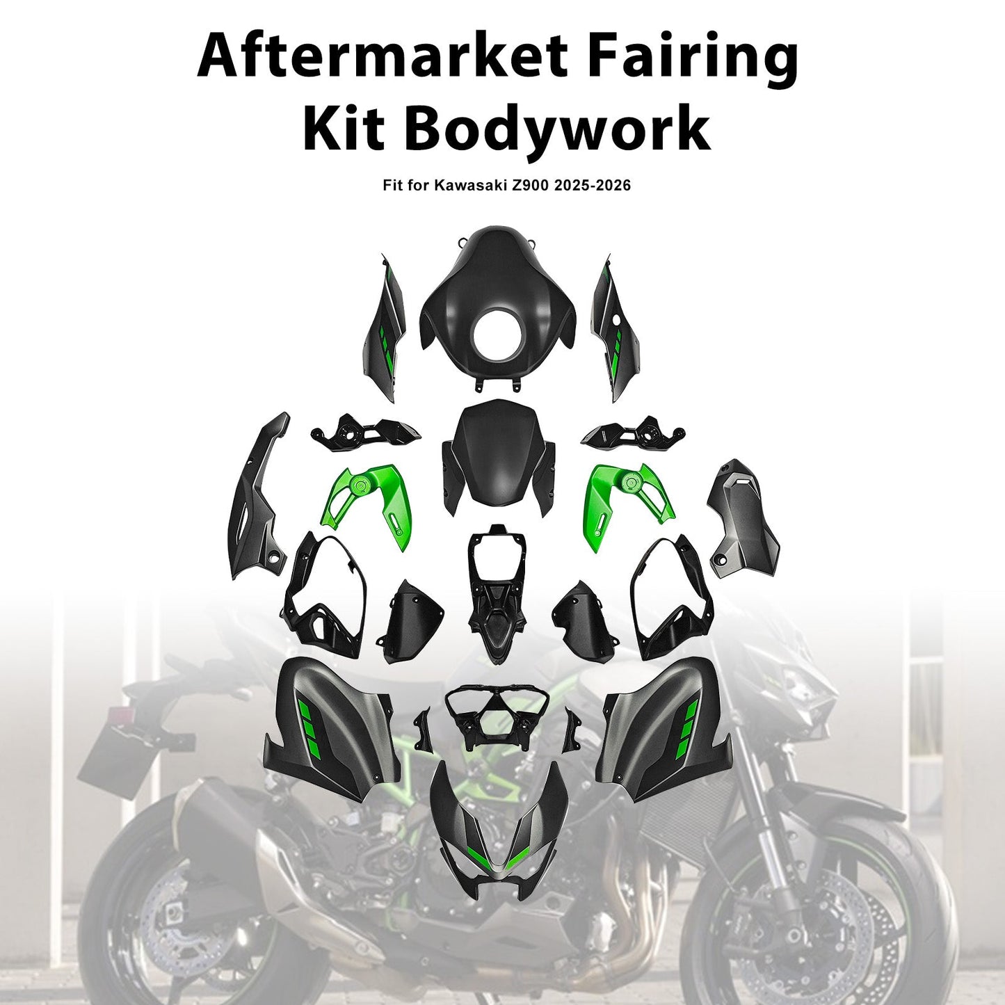 Kit di carene stampate a iniezione per Kawasaki Z900 2025-2026