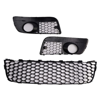 Griglia paraurti anteriore inferiore + copertura fendinebbia per VW Golf MK5 GTI 2006-2009, 3 pezzi.