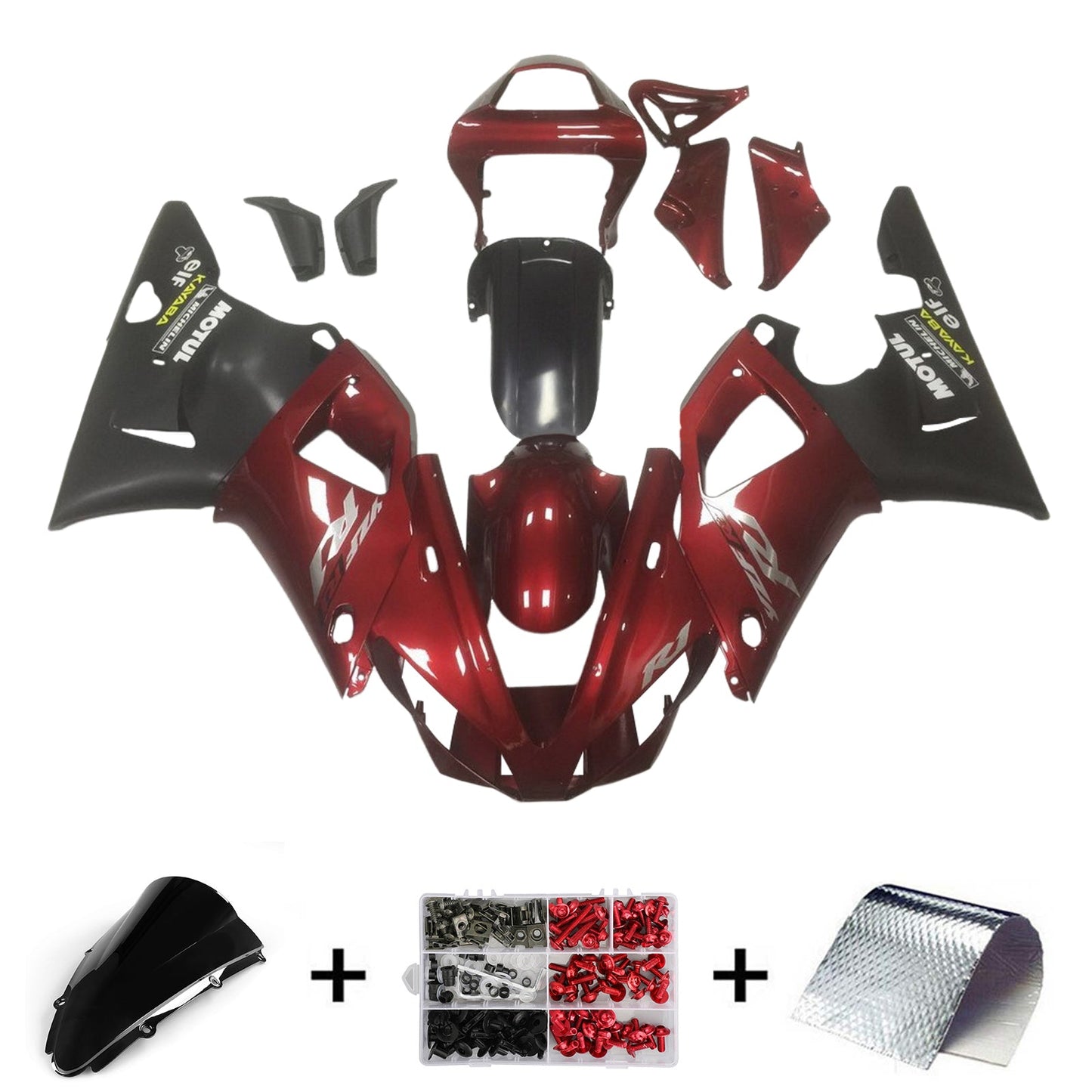 2000-2001 Yamaha YZF 1000 R1 Kit carena iniezione Carrozzeria Plastica ABS