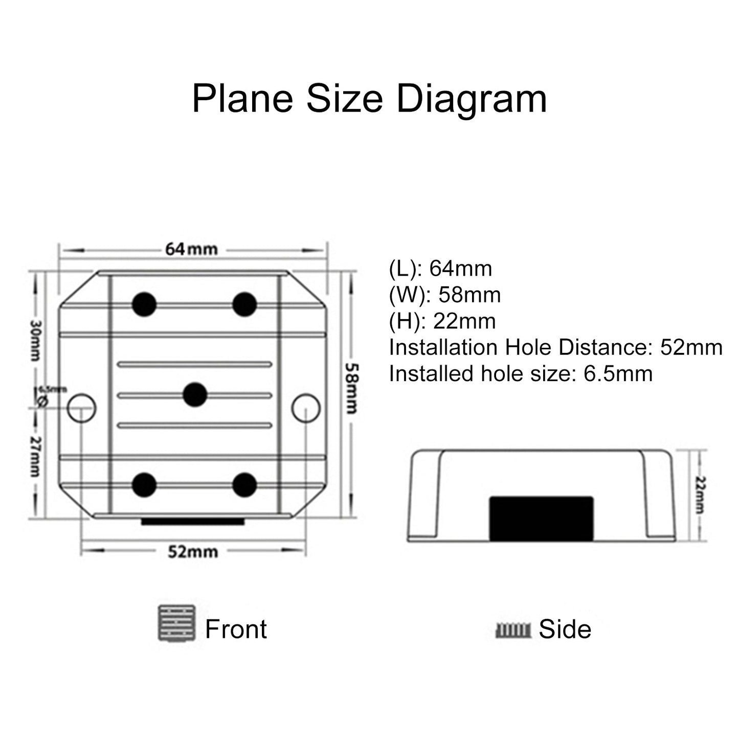Convertitore di potenza DC/DC step-down impermeabile da 12V/24V a 5V 5A 25W