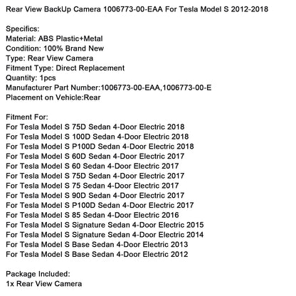 Telecamera posteriore elettrica per retromarcia Tesla Model S Signature Sedan 4 porte 2014 1006773-00-EAA