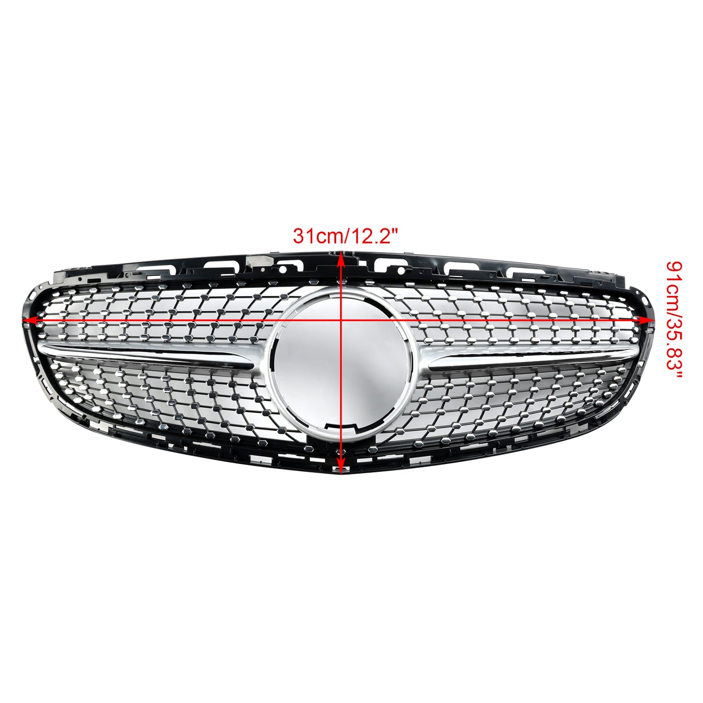 Per Mercedes Classe E W212 2013-2016 Facelift Diamond Griglia per paraurti anteriore