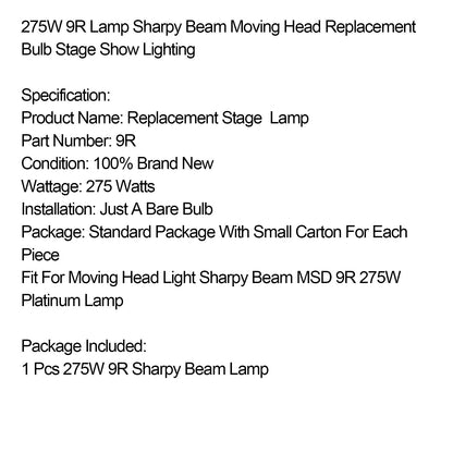 MSD 20R 440W Lampada Sharpy Beam Testa mobile Lampadina di ricambio Illuminazione per spettacoli teatrali