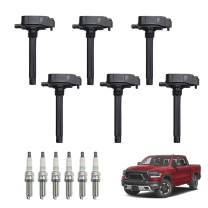 2018-2021 Jeep Wrangler 3.6L 6 pezzi Bobina di accensione + Candela UF807 0221504038 68223569AB