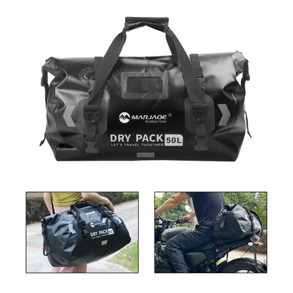 Borsa laterale universale per bagagli in PU da 50 litri per motocicletta, colore: GialloB