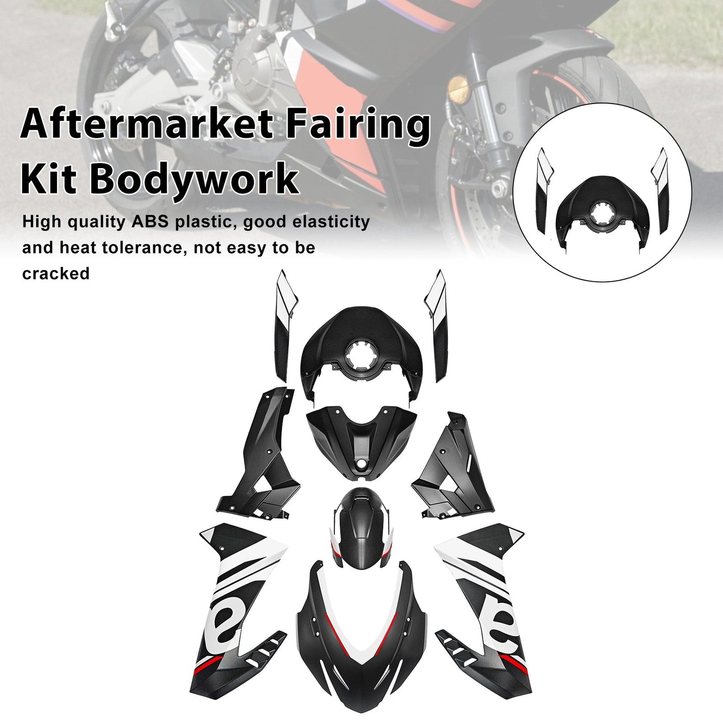 Kit carenatura in plastica ABS a iniezione per Aprilia RS457 2024-2025