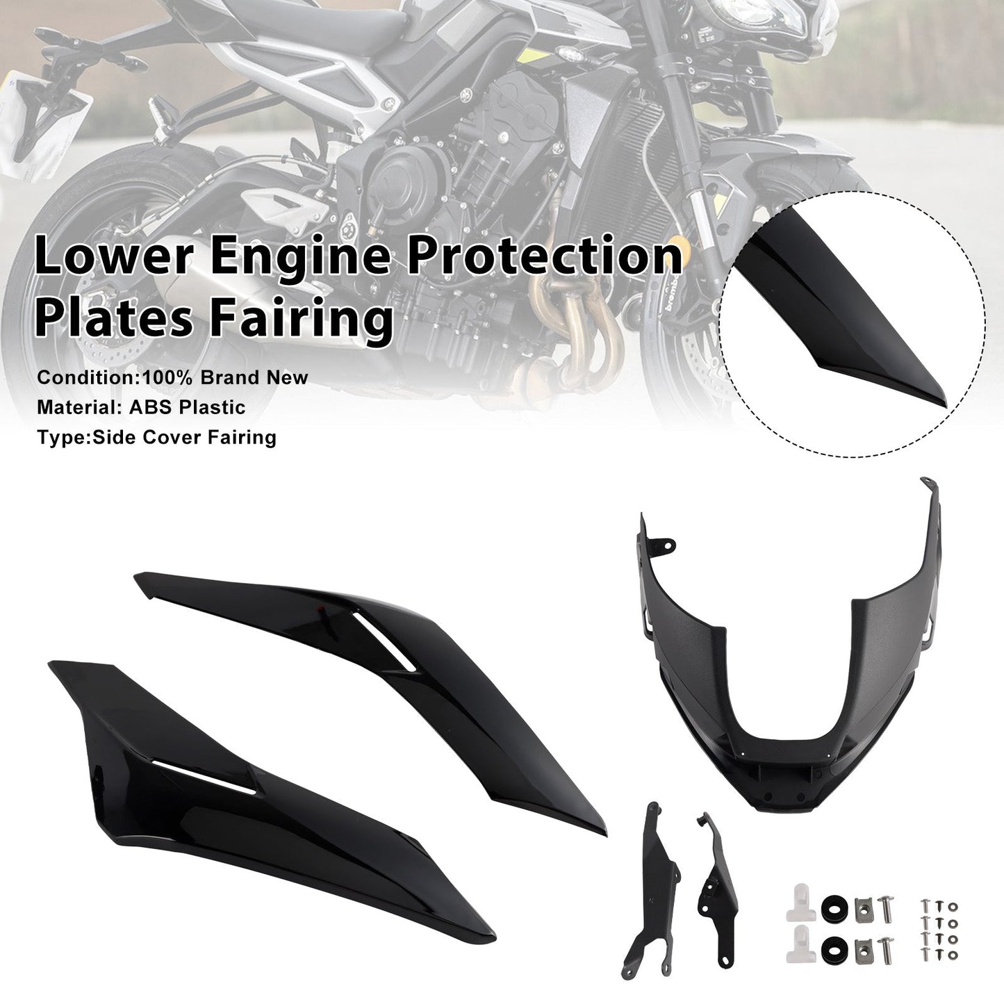 Pannelli inferiori del motore Street Triple 765 R/RS 2023-2025, carenatura protettiva