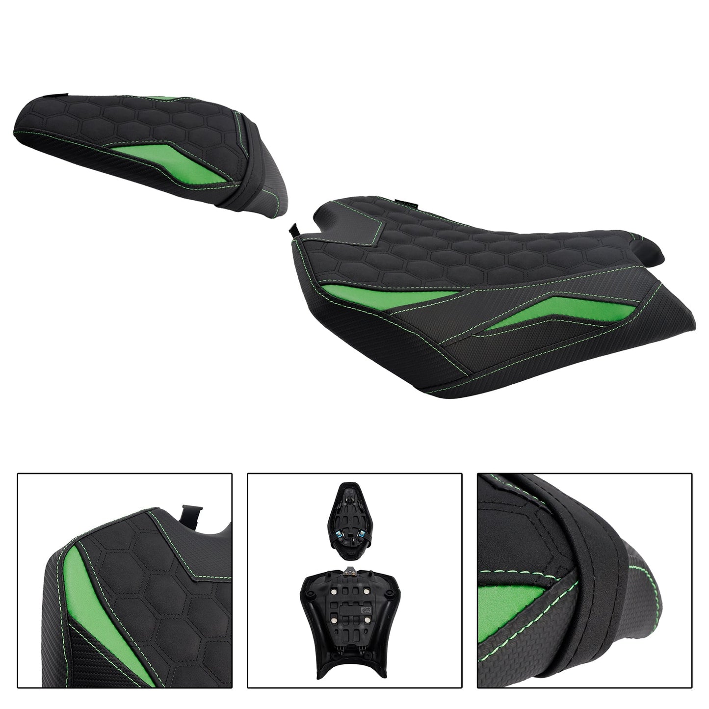 2025 - Cuscino posteriore per sedile conducente e passeggero per Kawasaki Ninja Z900 Zr900-F, colore verde.
