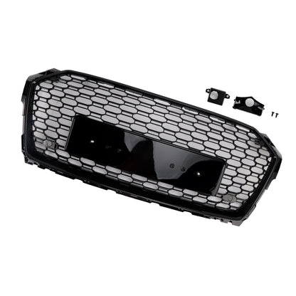 RS5 Style Sport Front Honeycomb Grill Grille Per Audi A5 S5 B9 2017-2019