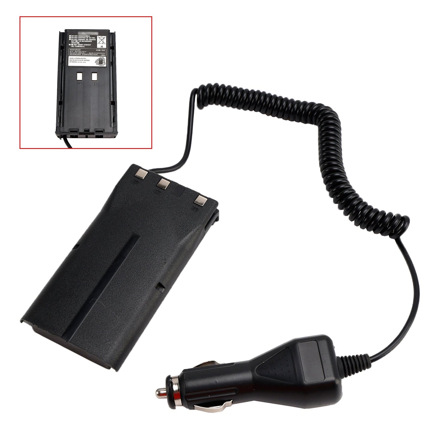 Adattatore per l'eliminazione della batteria del caricabatteria per auto per TK-480 TK-385 TK-280 TK-290 TK-380