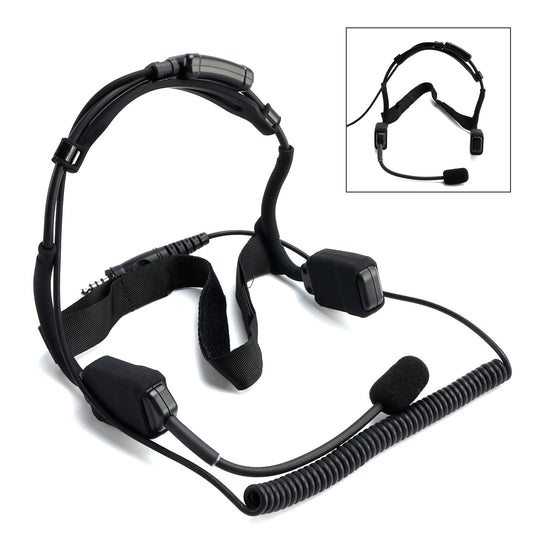 7.1-C9 Cuffie tattiche avanzate con gancio auricolare e connettore grande per montaggio posteriore, compatibili con Bone