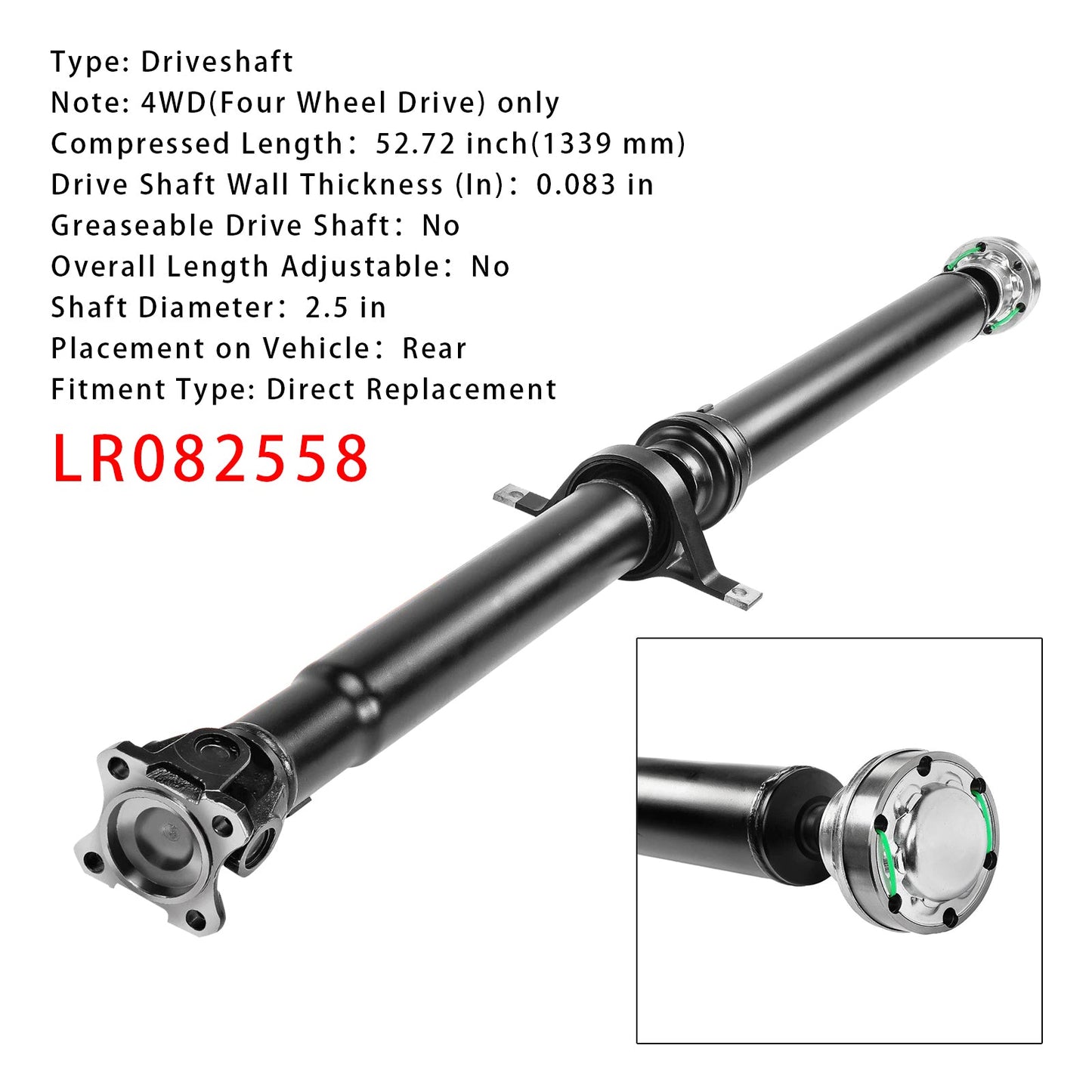 Gruppo albero di trasmissione posteriore 4WD posteriore Land Rover Range Rover Sport V8 5.0L 2017-2019 LR082558