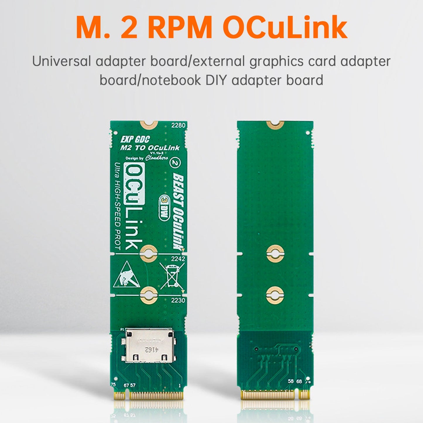 Scheda adattatore da M.2 a OCuLink Scheda di conversione dell'interfaccia da M.2 M KEY a OCULINK