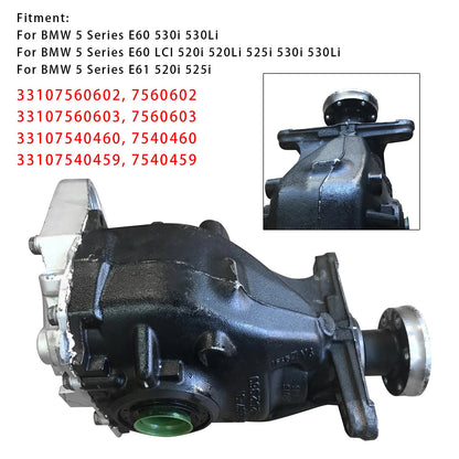 BMW Serie 5 E60 LCI 520i 520Li 525i 530i 530Li Differenziale posteriore rapporto 3,64 7560602