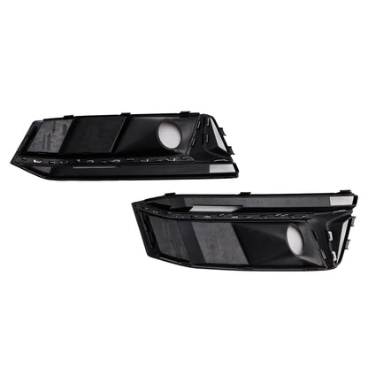 Griglia fendinebbia paraurti anteriore cromata nera (2 pezzi) per Audi A4 B9 S4 2016-2019 (2 pezzi)