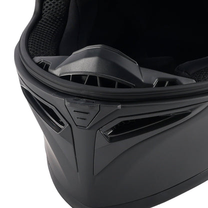 Casco da moto DOT per adulti Street Integrale Arancione Nero opaco