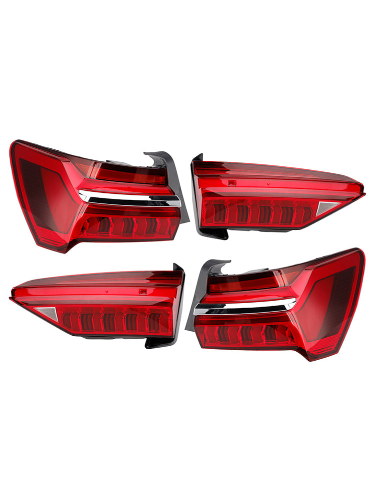 2019-2023 Per Audi A6 C8 4 pezzi Gruppo fanale posteriore a LED sinistro, destro, esterno e interno