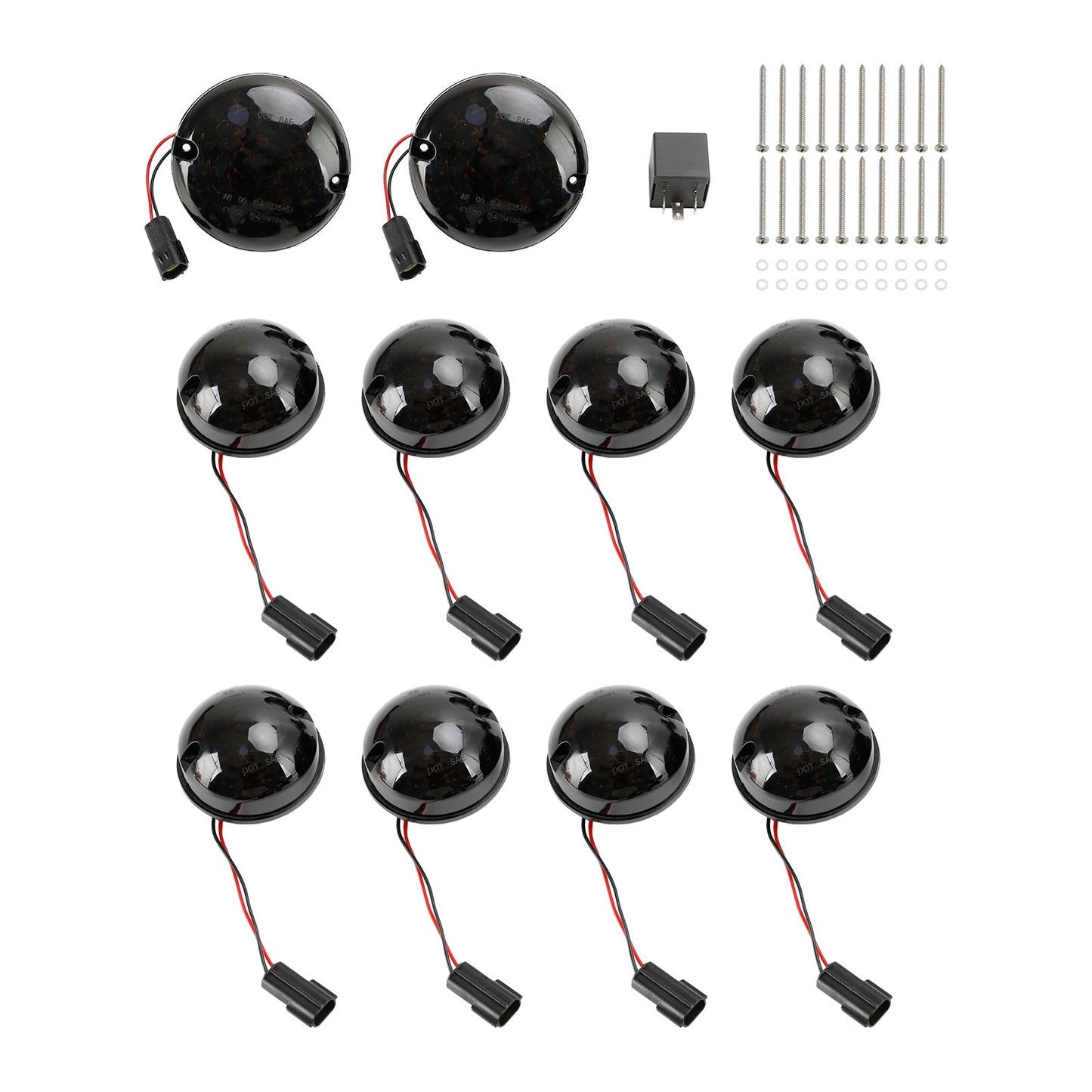 1990-2016 Land Rover Defender Defender 90/110 Smoke LED DRL Kit luci posteriori fendinebbia diurne 10 pezzi