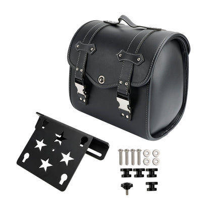 Kit borse laterali e staffe, sgancio rapido universale, nero, per moto