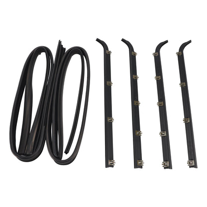 Guarnizione per finestrino anteriore Ford F350 Truck 1987-1997, 4 pezzi, guarnizione per finestrino porta + 2 pezzi, kit di guarnizioni