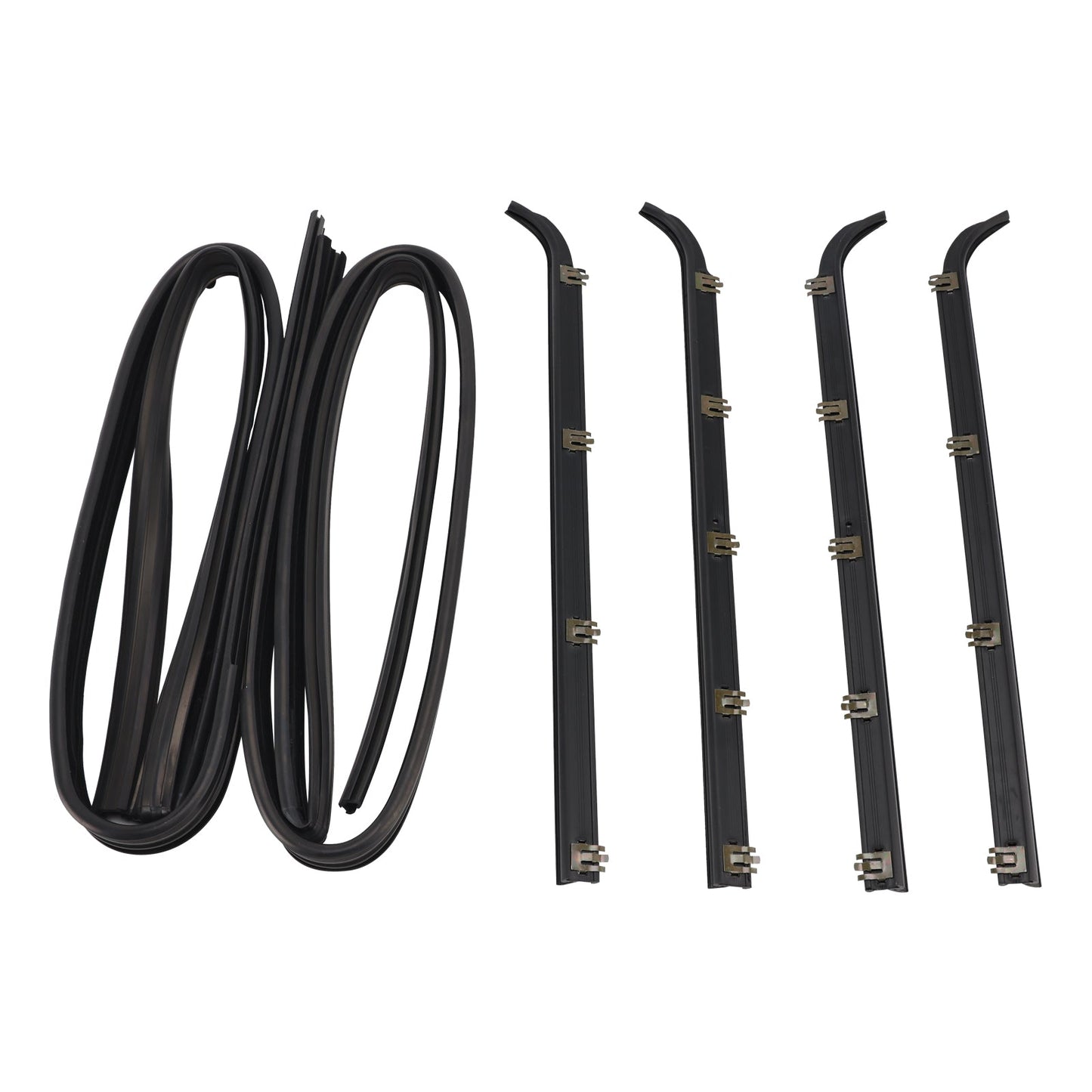 Guarnizione per finestrino anteriore Ford F250 Truck 1987-1997, 4 pezzi, guarnizione per finestrino porta + 2 pezzi, kit di guarnizioni