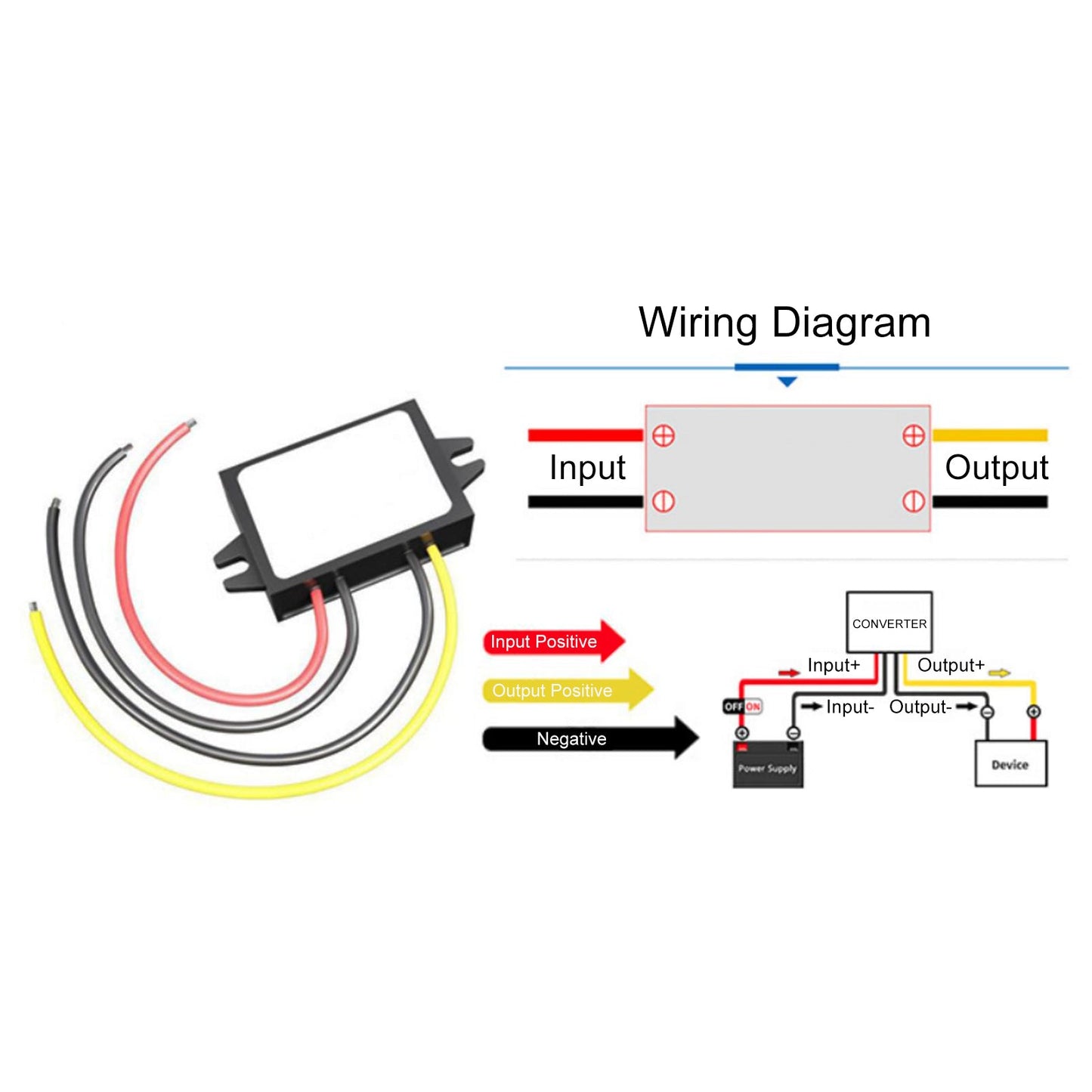 Convertitore di alimentazione per auto DC-DC 6V-12V 1A 12W Step Up, regolatore impermeabile