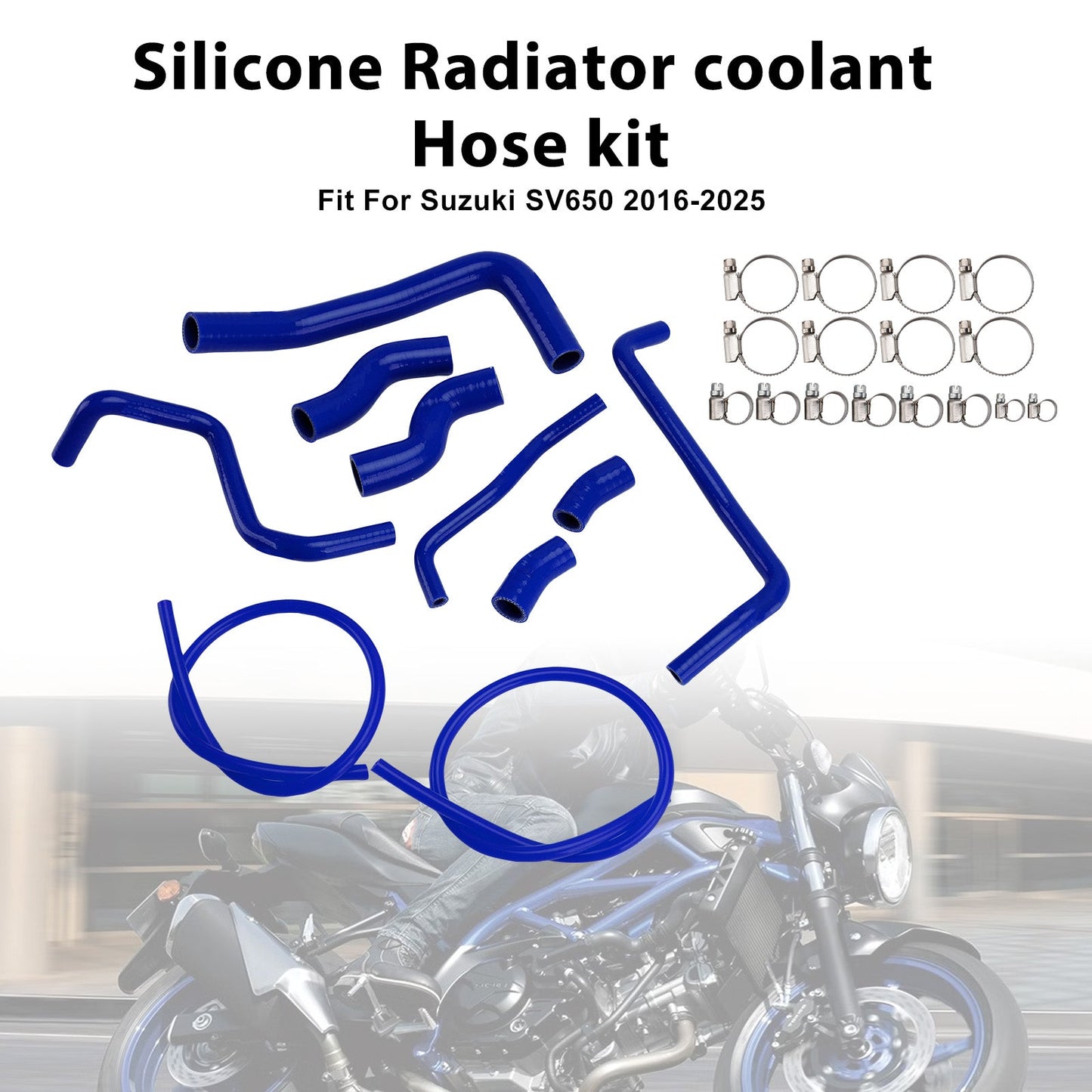 Tubo flessibile del liquido di raffreddamento del radiatore in silicone Suzuki SV 650 SV650 2016-2025