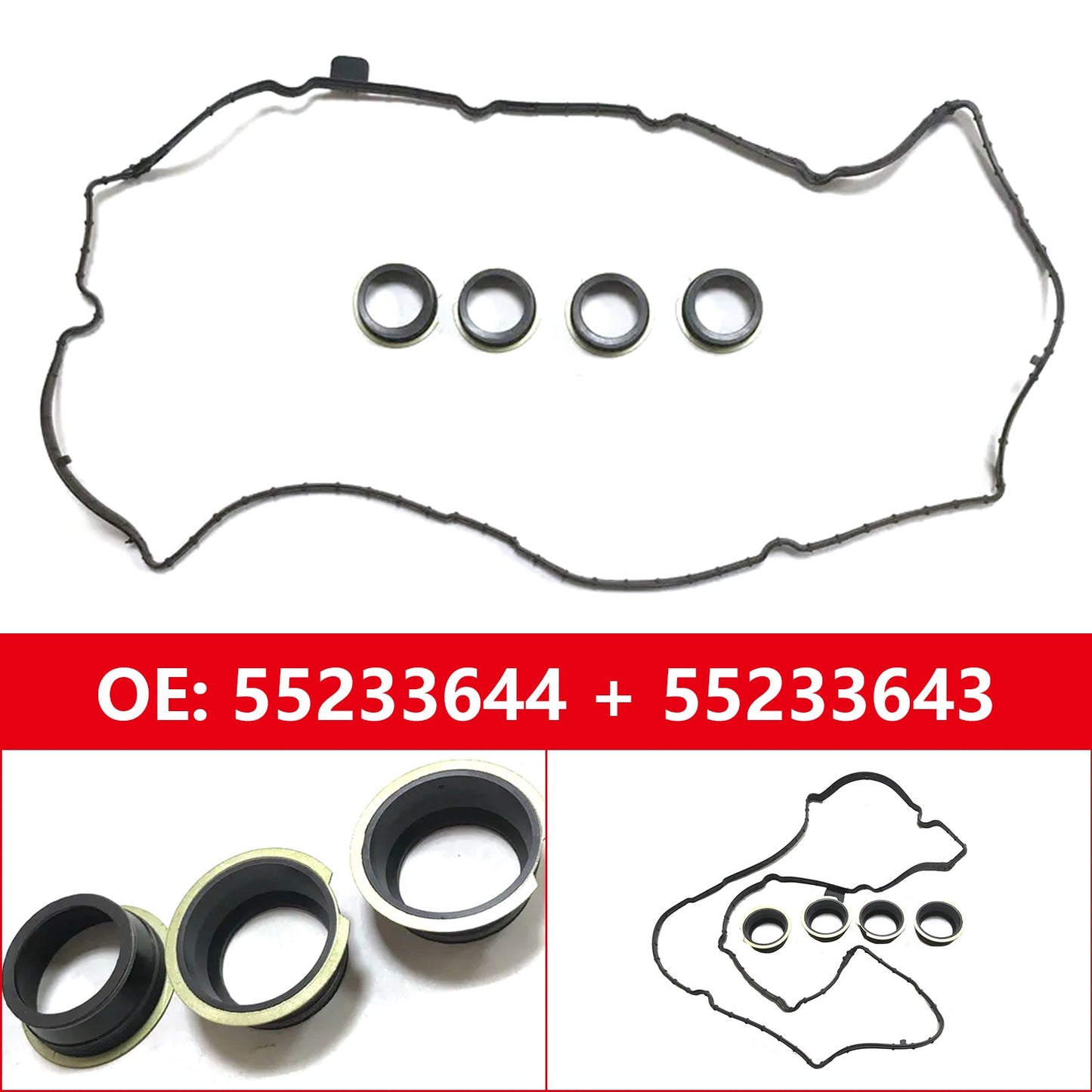 LANCIA ALFA ROMEO FIAT Jeep RENEGADE 1.4T Guarnizione Coperchio Bilanciere Guarnizione Candela 55233643 55233644