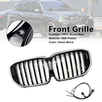 Griglia paraurti anteriore nera adatta per BMW G05 LCI X5 2024+ linea singola con LED
