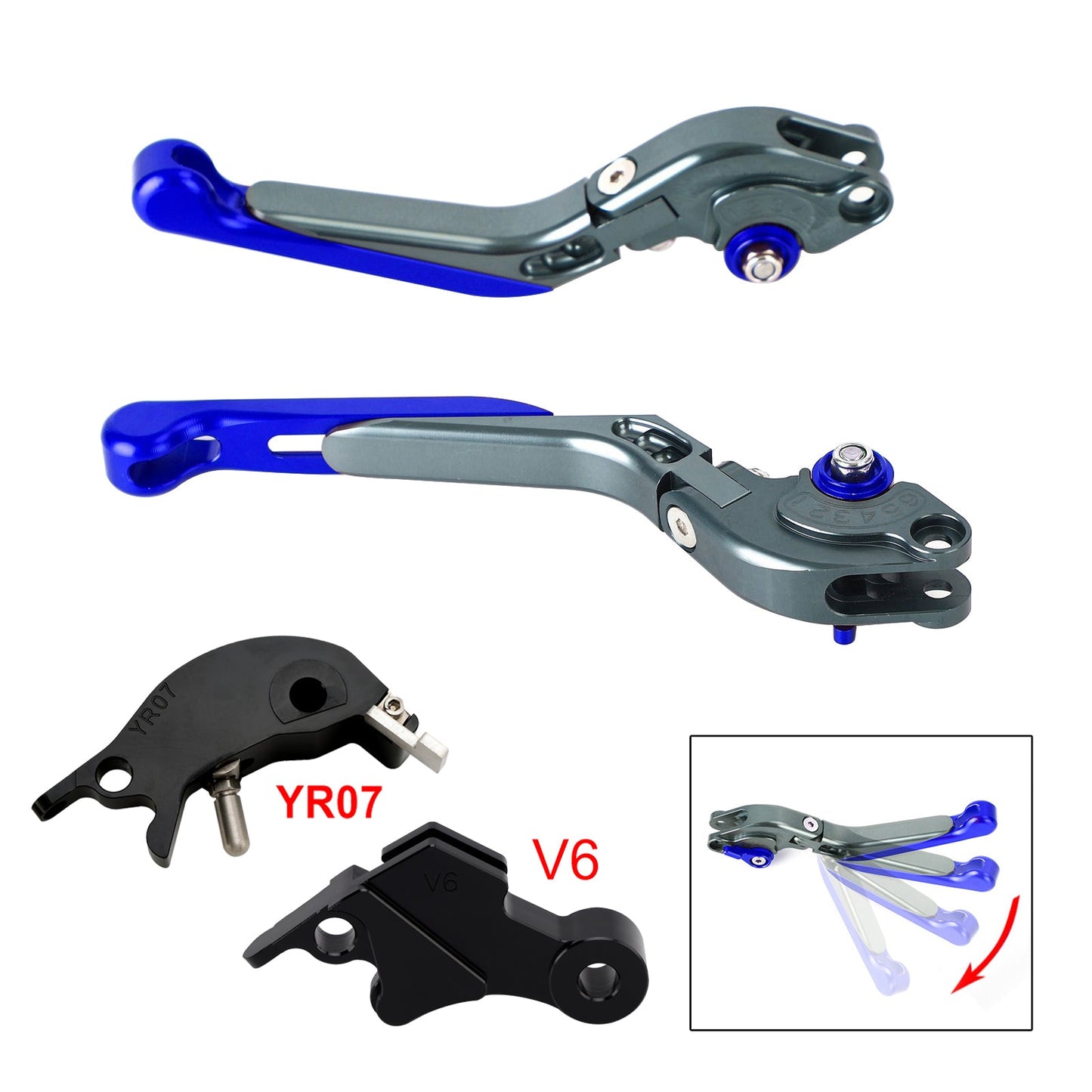 Leva freno frizione regolabile adatta per YAMAHA XSR900 XSR900GP MT-09 2024-2025