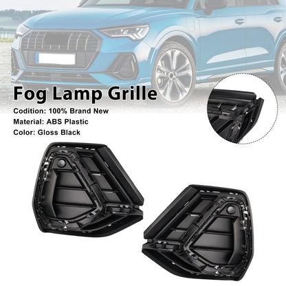 Griglia paraurti anteriore nera lucida Audi Q3 S-Line 2019-2022 (2 pezzi)