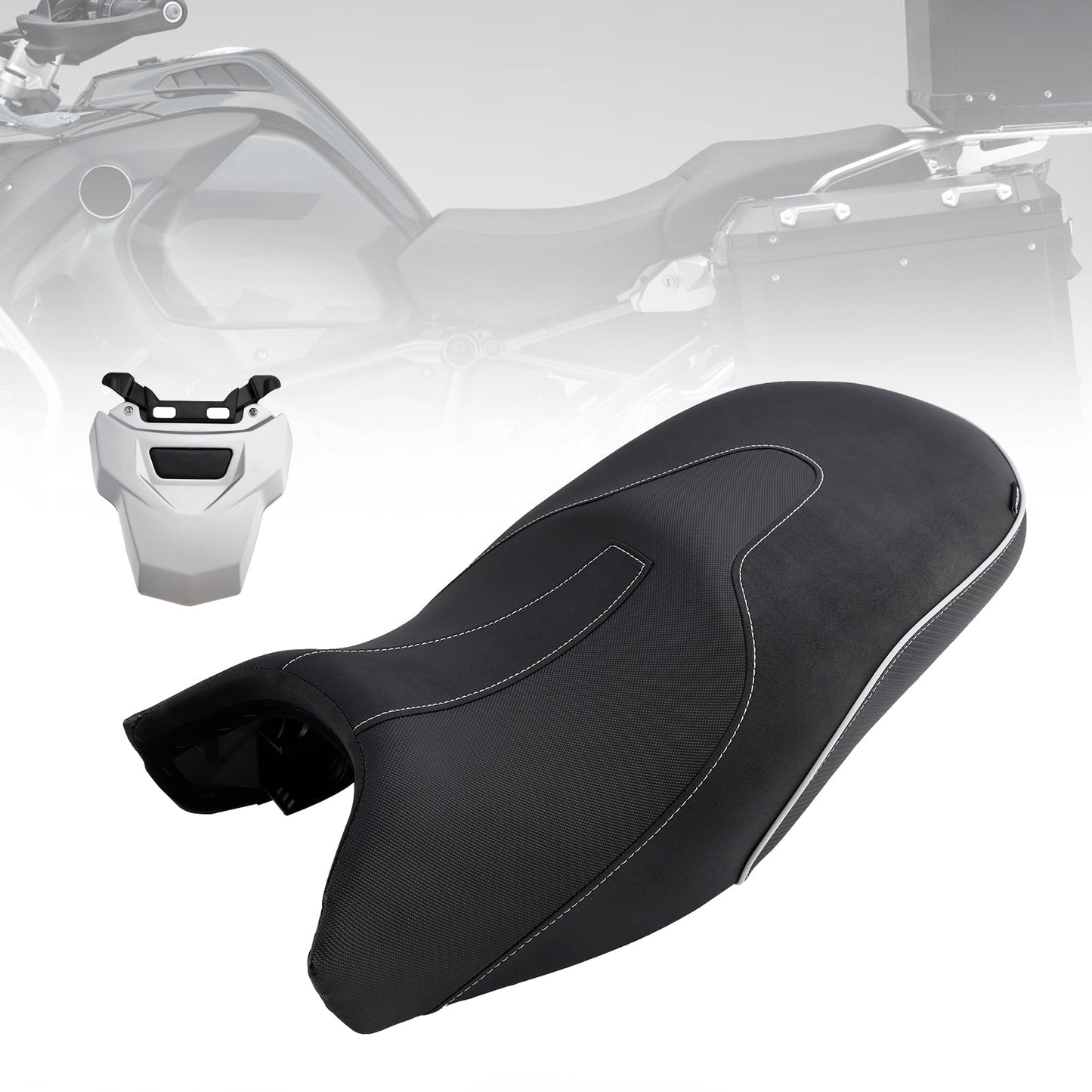 Sella passeggero anteriore per BMW R1200GS LC R 2013-2018, cuscino nero