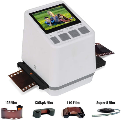 Scanner per diapositive di vecchi negativi da 22 MP, converte pellicole 126KPK/135/110/Super 8