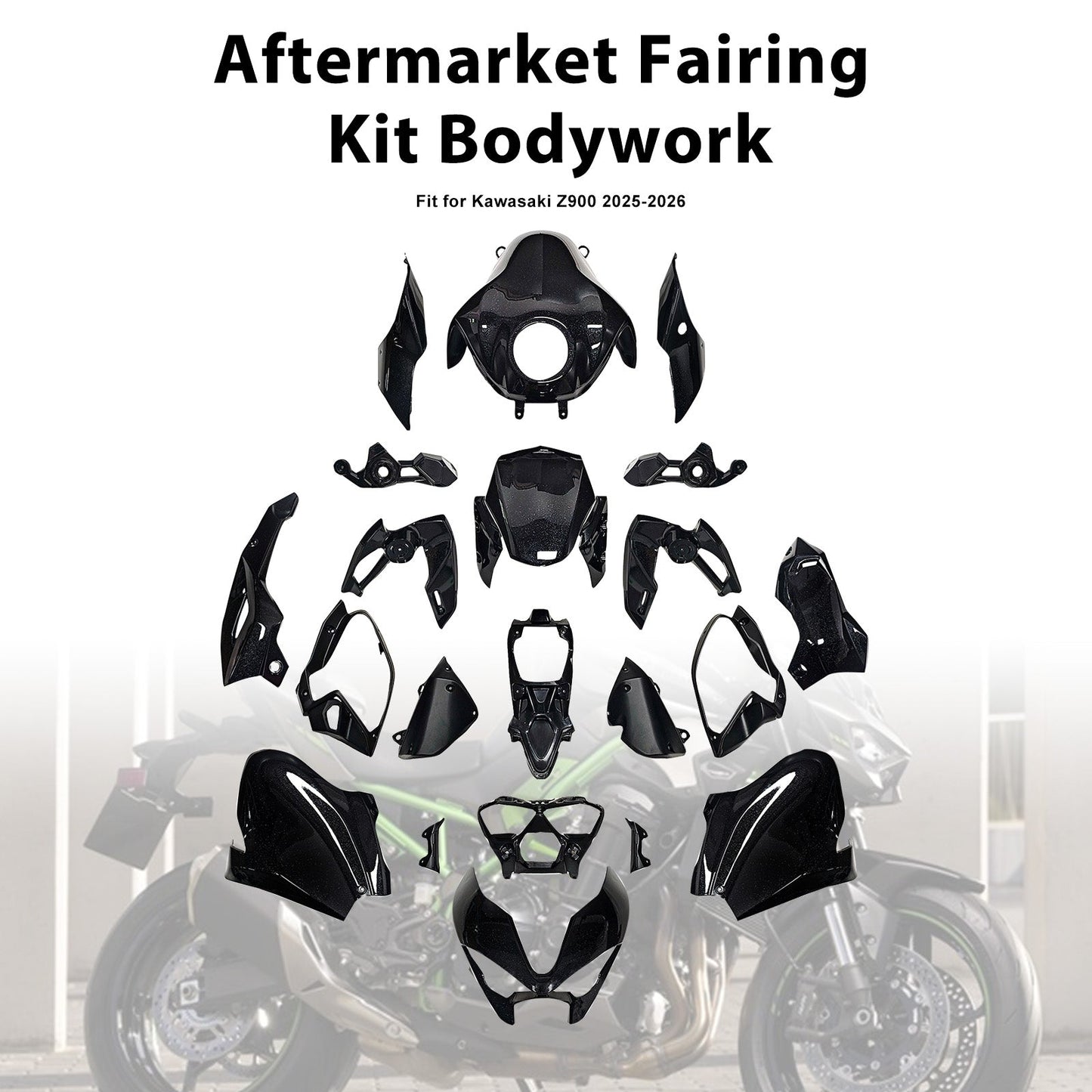 Kit di carene stampate a iniezione per Kawasaki Z900 2025-2026