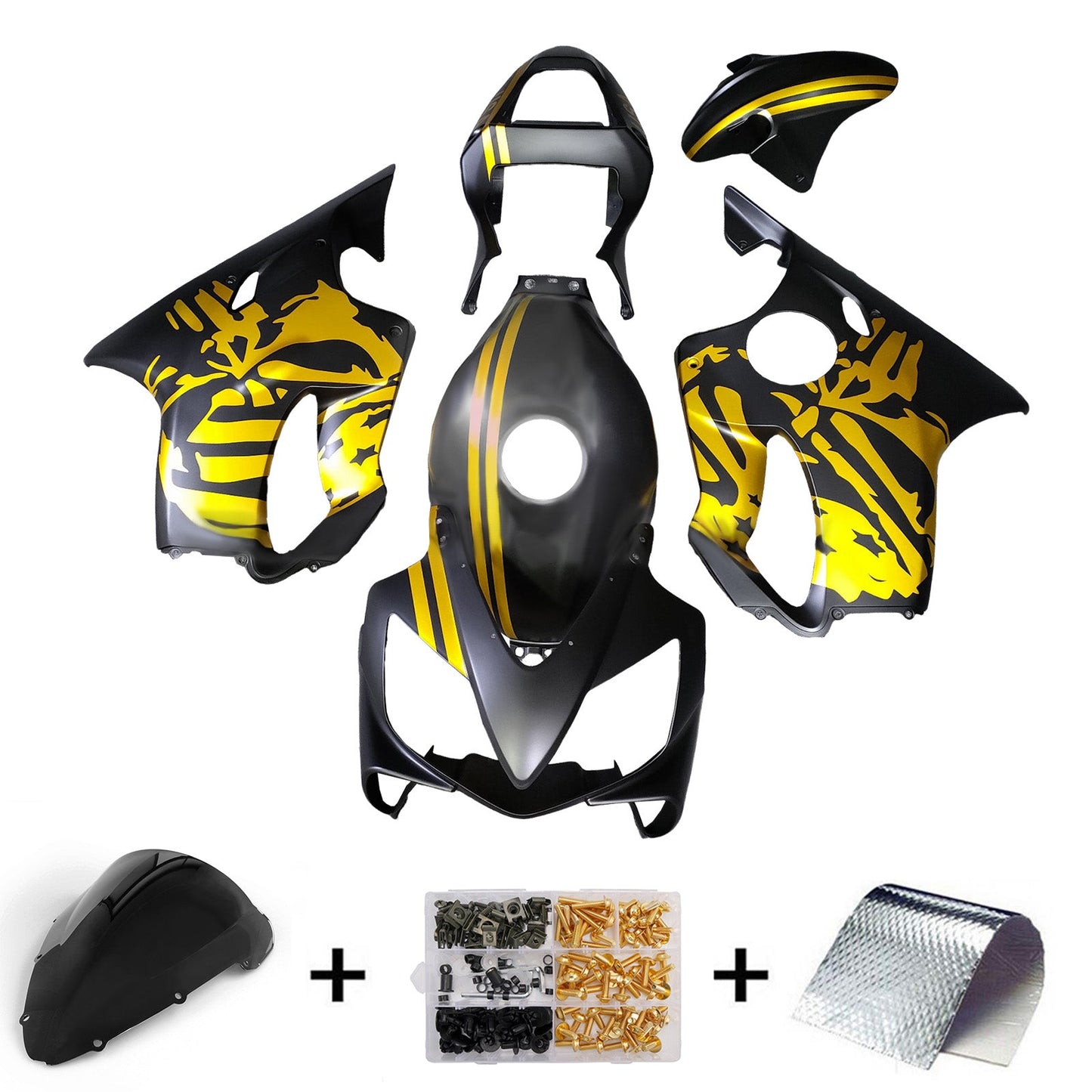 Kit carenatura iniezione plastica ABS per Honda CBR600 F4i 2001-2003