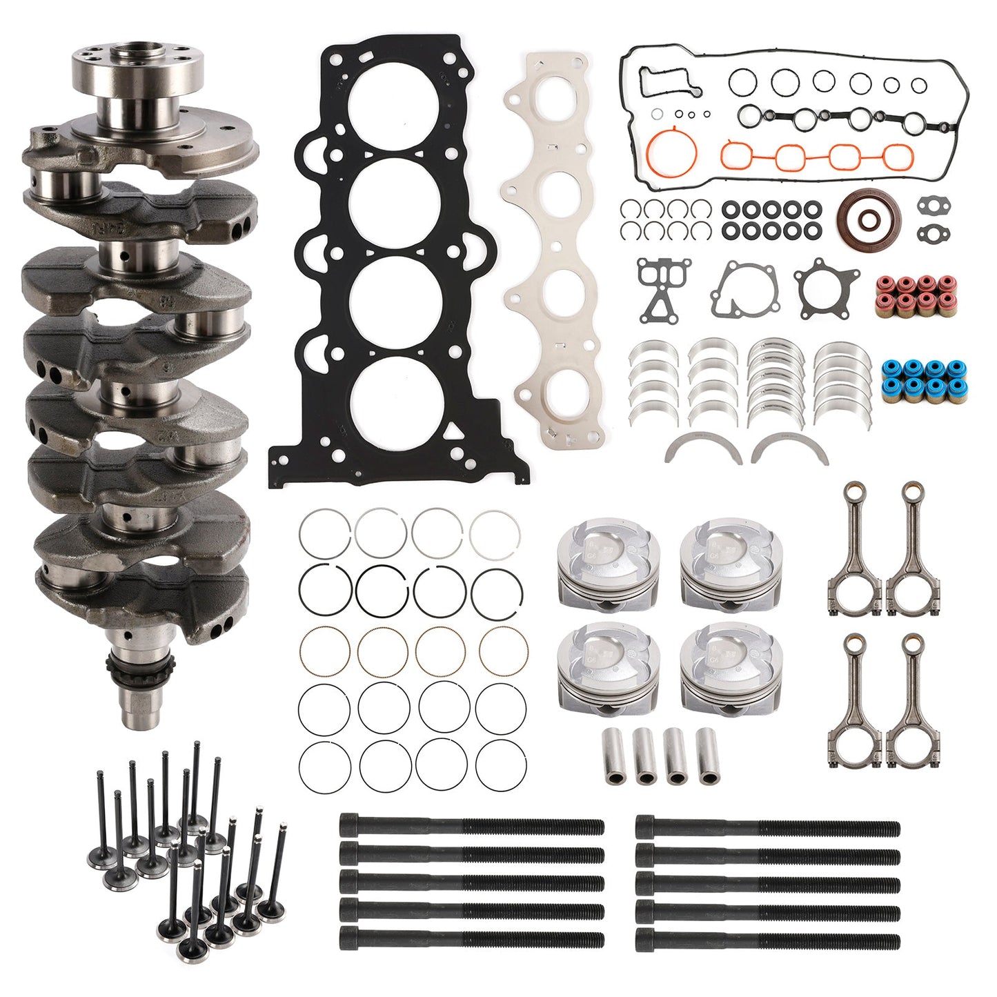 Kit di revisione e ricostruzione del motore Kia K4 G4FJ 1.6T 2014–2021 Kit guarnizioni bielle pistoni 231102B700